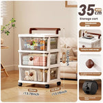 meuble rangement tiroirs roues blanc moderne rayures grises