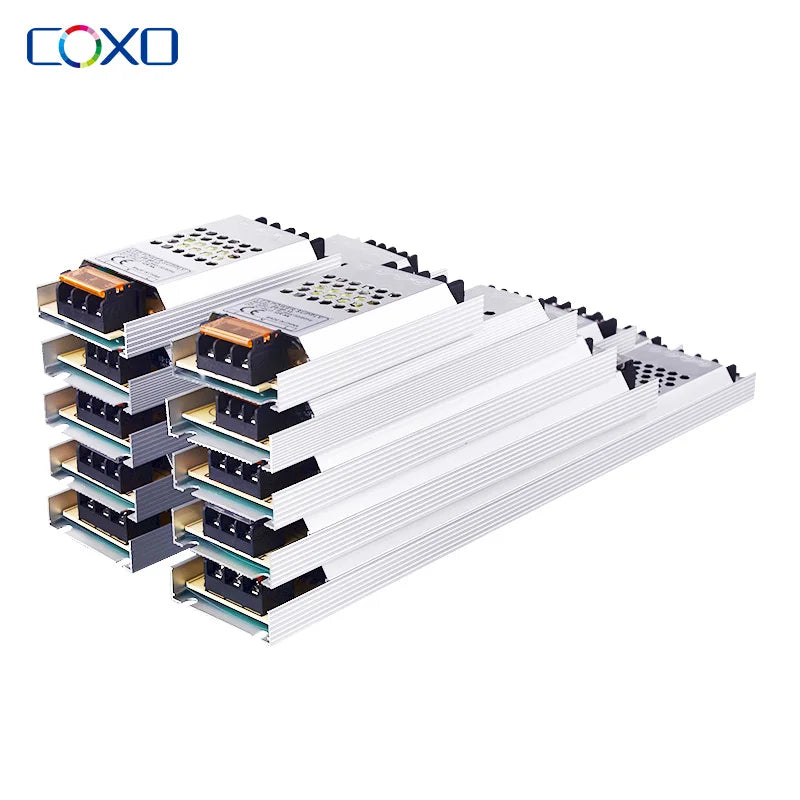 transformateur led ultra fin 12v 24v 60w 100w 150w 200w 300w 400w blanc moderne