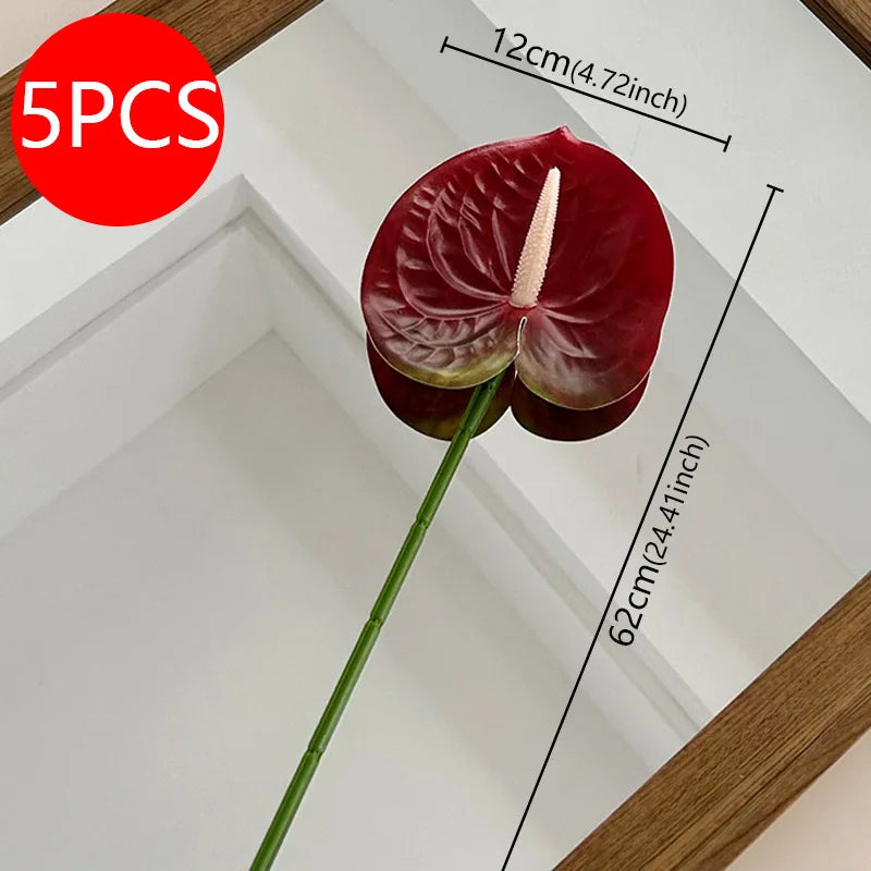 fleurs artificielles rouge rose blanc modernes décoration mariage anniversaire intérieur minimaliste