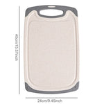 planche découper rectangulaire moderne poignées intégrées robuste respectueuse environnement gris beige granulé noir opacité