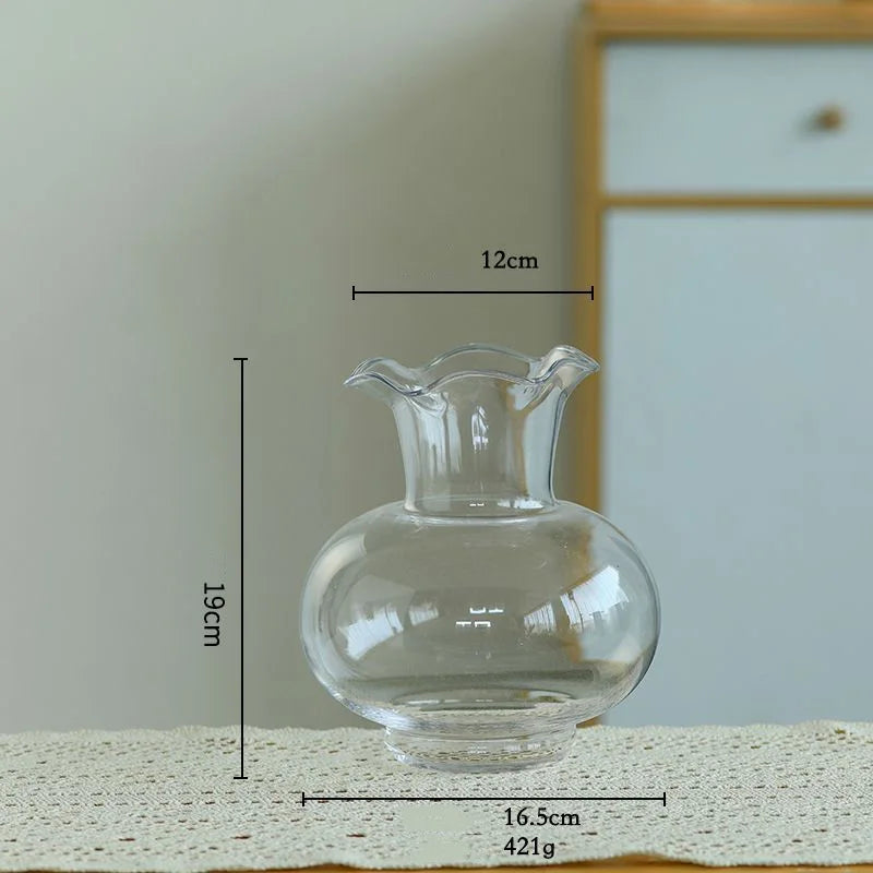 vase verre opaque moderne fleurs artificielles décoration table salon maison