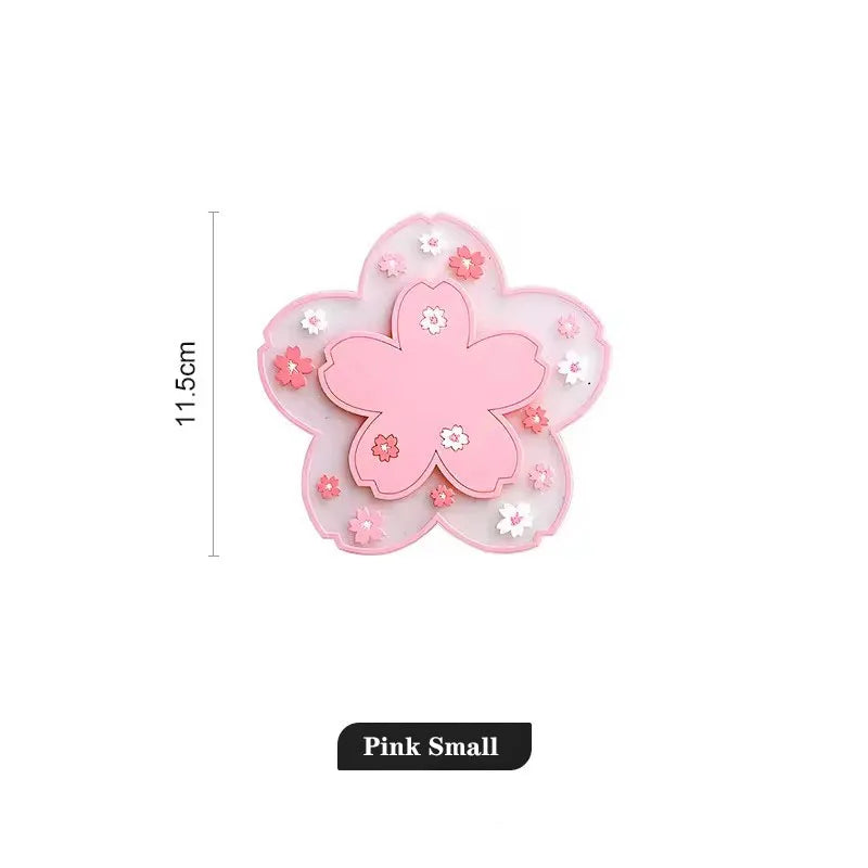 serviettes table moderne rose clair blancs fleurs paillettes translucides silicone anti dérapantes