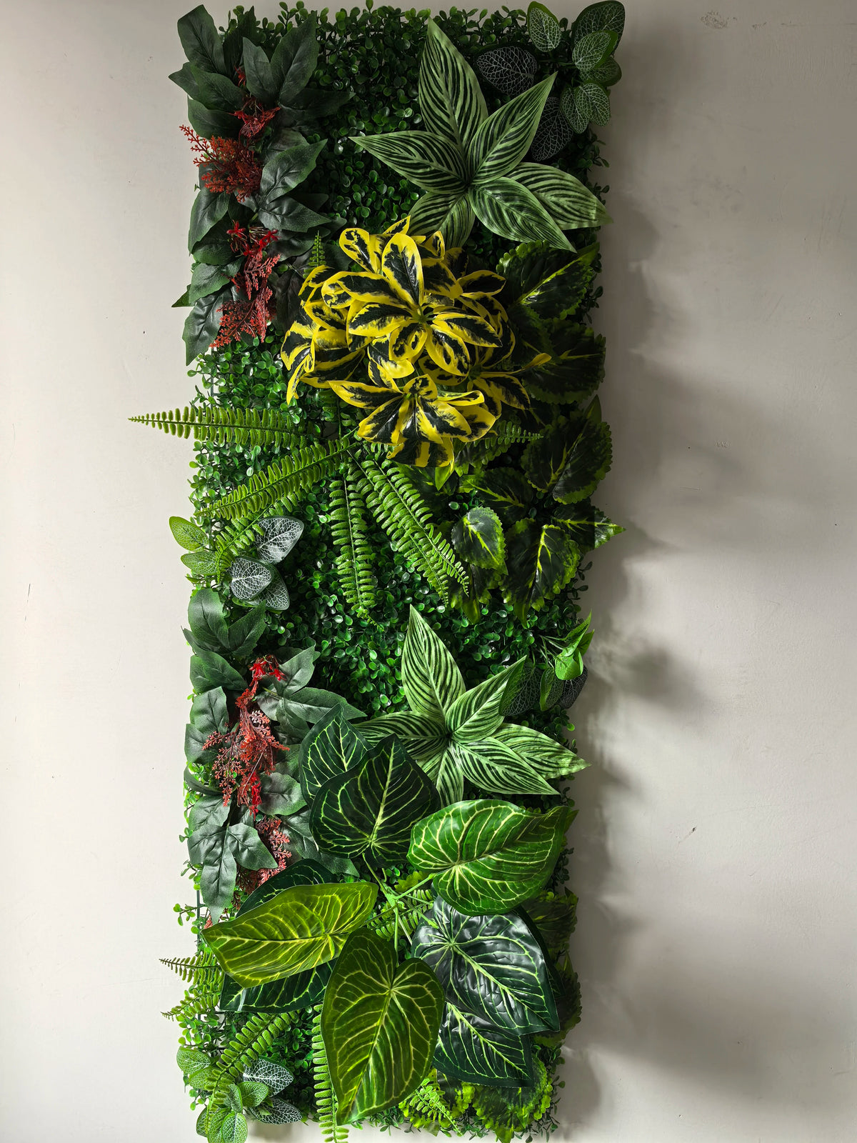 panneau végétal artificiel décoratif fleurs feuilles mur jardin extérieur maison moderne