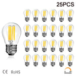 ampoules led filament blanc vintage opalescent e27 2700k transparentes jaune doré 25000h 6w