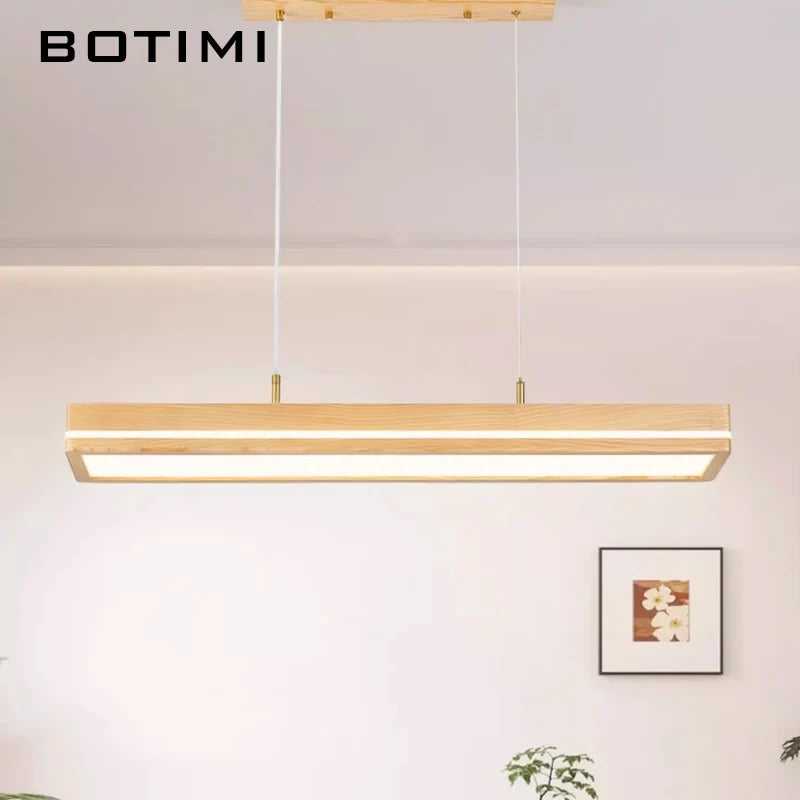 lampe suspendue moderne pendentif bois blanc texture naturelle chambre salon étude