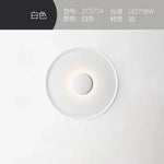plafonnier led moderne minimaliste blanc gris rose rond lisse opaquet tactile