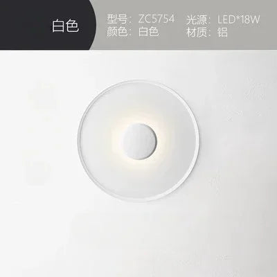 plafonnier led moderne minimaliste blanc gris rose rond lisse opaquet tactile
