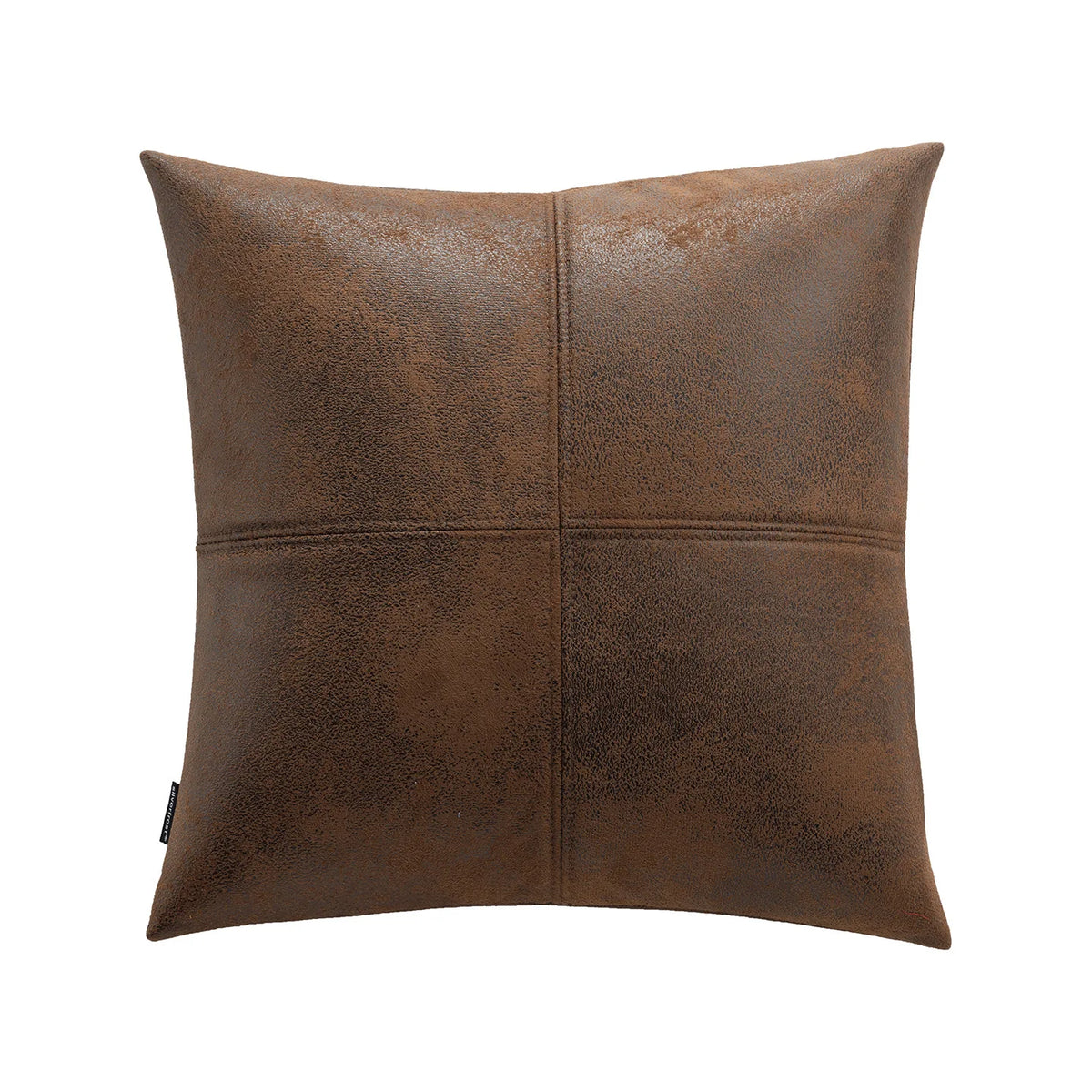 housse coussin effet cuir gris marron beige décoration intérieure moderne 45x45 cm