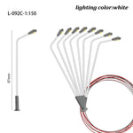 lampe rue miniature gris métallisé moderne 3v batterie incluse éclairage urbain modélisme warm lighting
