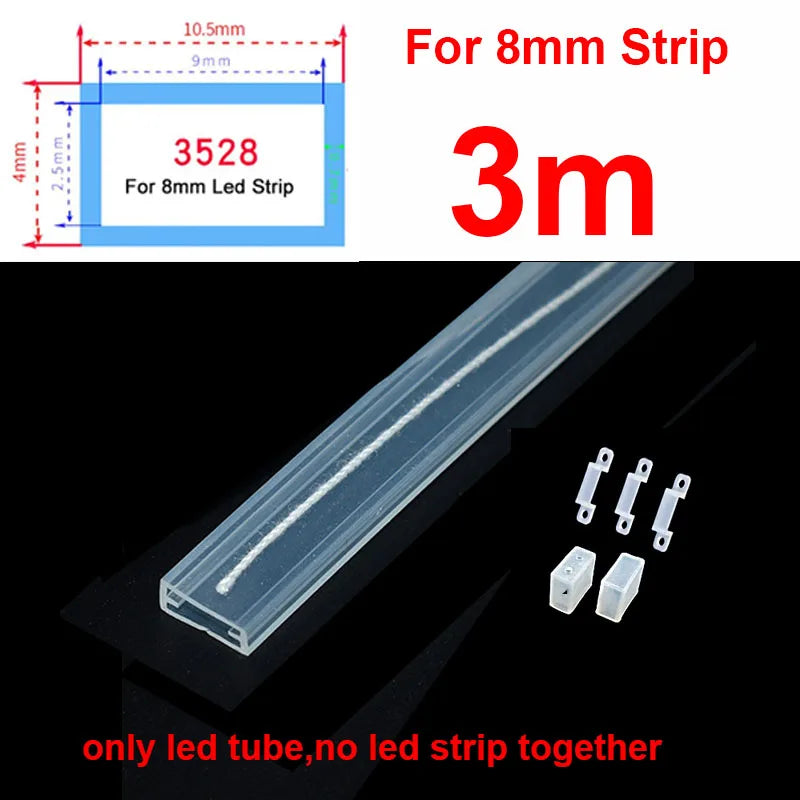 ruban led flexible transparent moderne adhésif 12mm 10m 5m 2m 1m