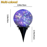 décoration extérieure boule lumineuse solaire ip65 20 led craquelée moderne minimaliste