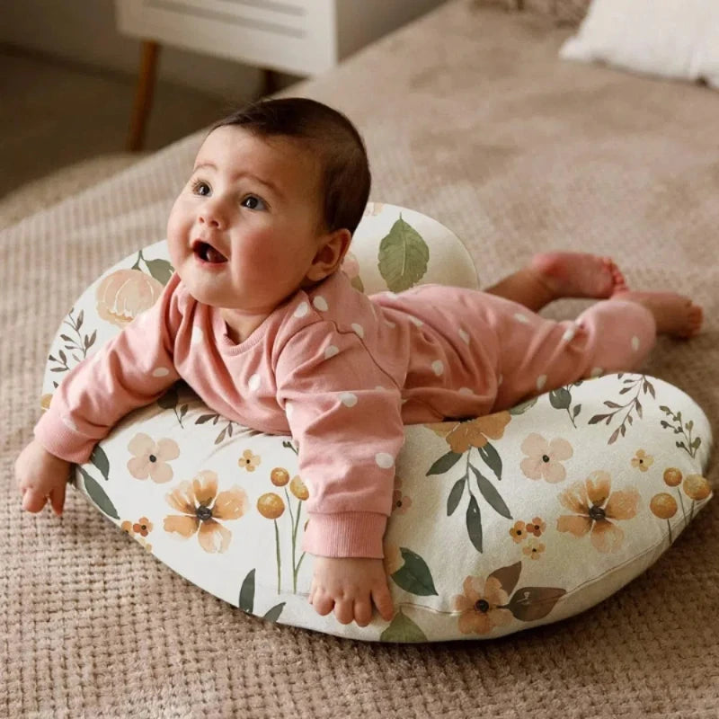 coussin allaitement bébés mois polyester coton moderne doux fleurs motifs géométriques