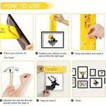 outil suspension cadre jaune pratique poignées antidérapantes règles ergonomique fixations visibles