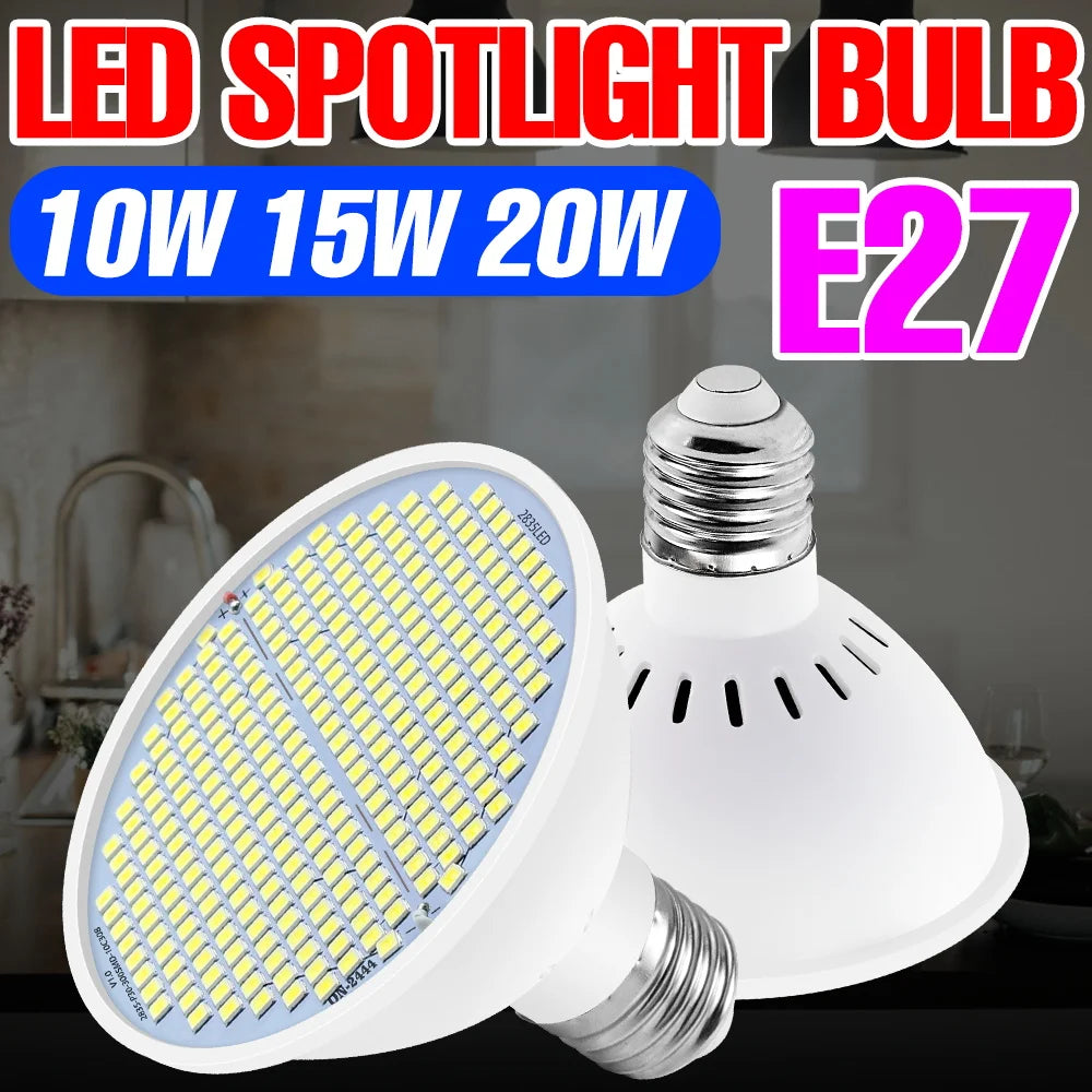 ampoule led projecteur 20w e27 blanc grille moderne haute luminosité 2700k 6500k 20000h