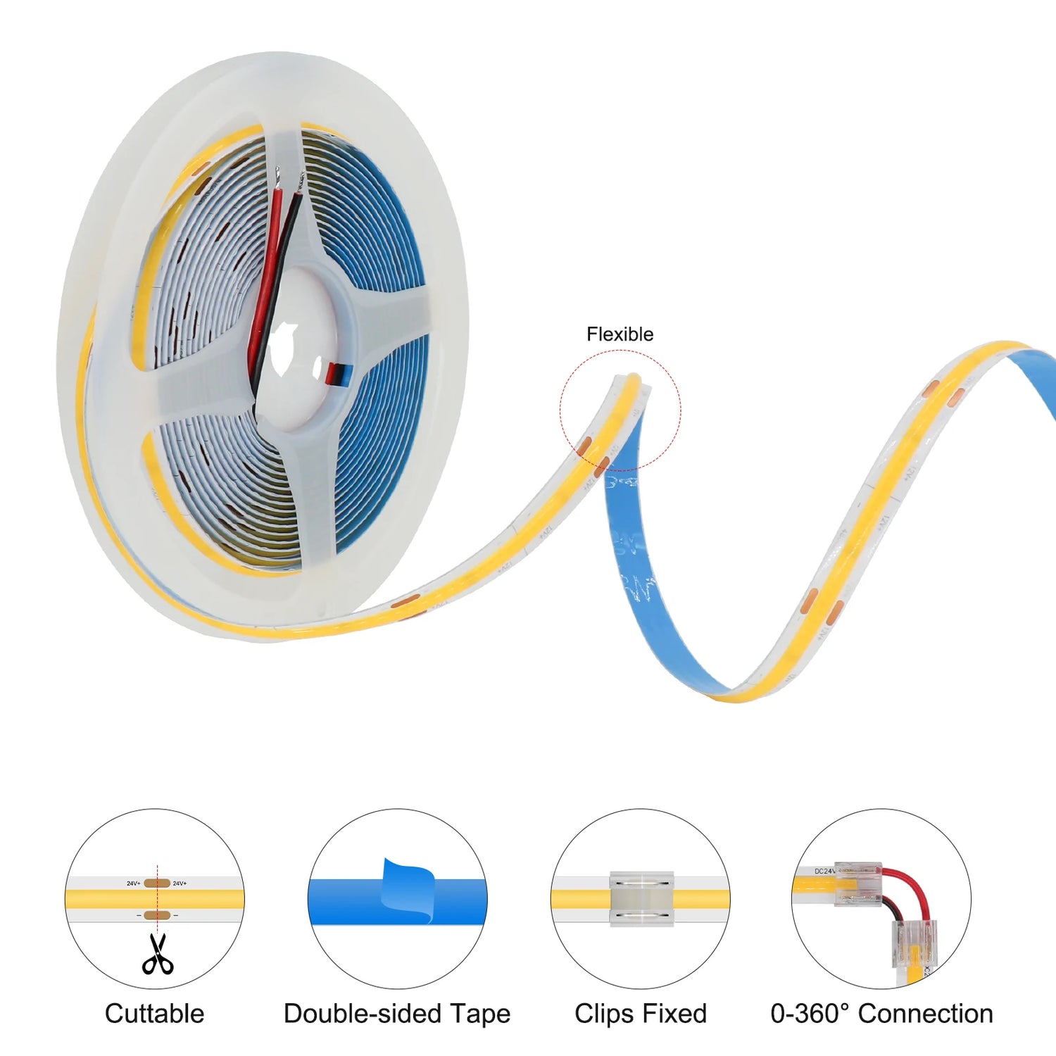 Installation de ruban LED dans un escalier avec éclairage indirect