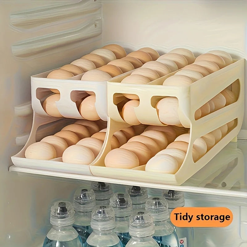 rangement d'oeufs beiges empilable moderne 30 oeufs réfrigérateur comptoir