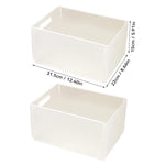 boîtes rangement pliables plastique moderne beige poignées boucles ridées stockage multifonctionnel