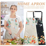 tablier moderne fleurs colorées beige noir poche élastique résistant nettoyage utilitaire multifonctionnel