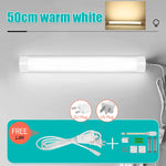 tube led blanc moderne adhésif 60cm câble 1.8m vis fixation 220v 2700k 6500k
