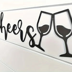 décoration murale moderne plaque noire cheers verres minimaliste chambre salon