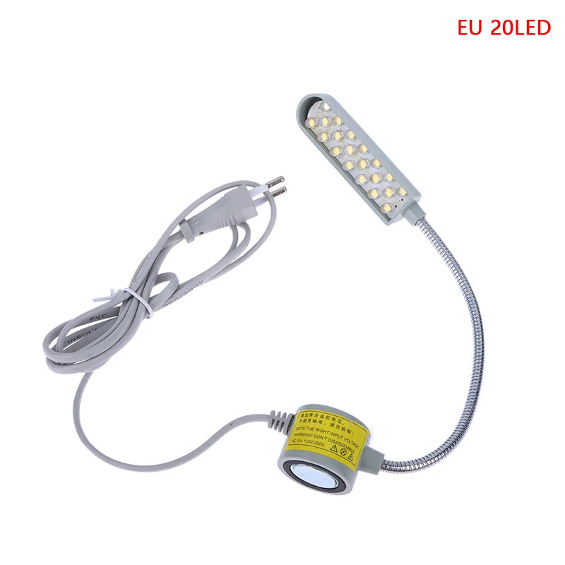 lampe flexible réglable industrielle 360 gris blanc moderne interrupteur câble électrique