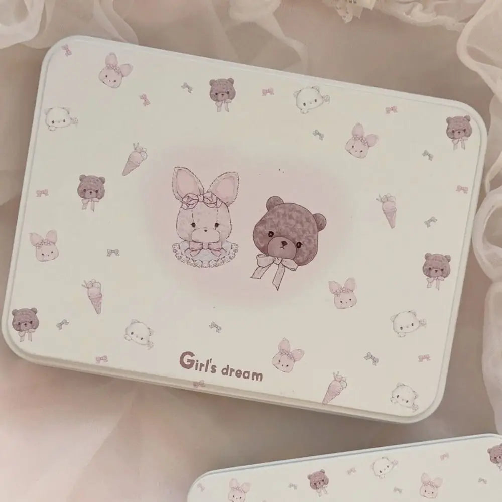 boîtes rangement dessin animé chats chiots cupcakes blanc mignon 12cm 9cm 4cmscrição based on