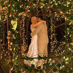 feuilles artificielles guirlande lumineuse solaire extérieur decoration mur pergola lumière led verte jaune