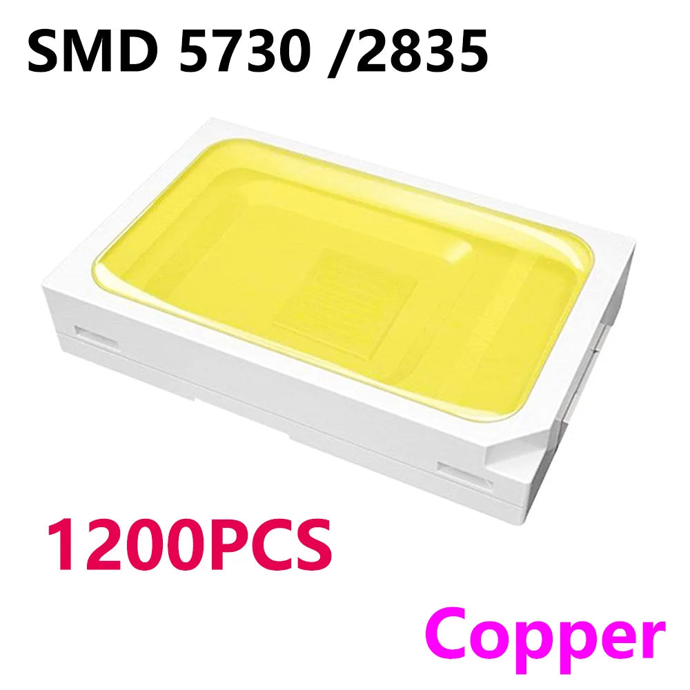 diodes led jaune smd 5730 2835 5w 60lm 3v plat opaques électronique 3000k 4000k