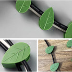 clips plantes autoadhésifs forme feuilles vert moderne pack 100 clips
