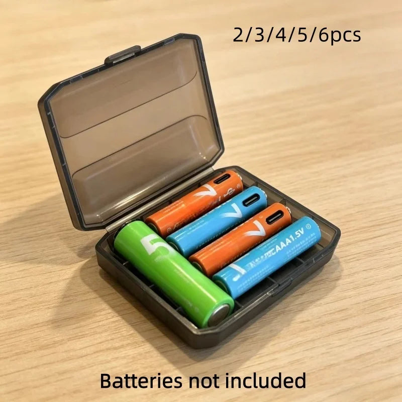 boîte rangement piles rechargeables noire pratique compacte anti lumière qualité supérieure robuste portable pièces