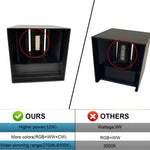 applique murale led noire contemporaine wifi zigbee contrôles app voice