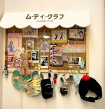 panneau decoratif kawaii blanc marron beige clair corkboard ongulure photos punaises pinces