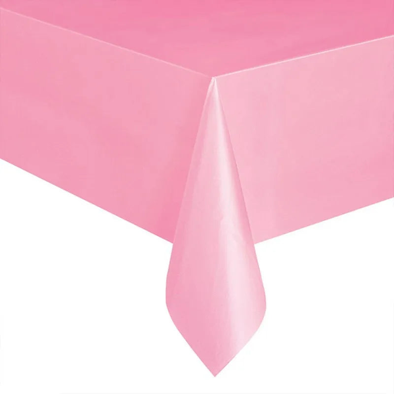 nappes jetables table blanc noir anniversaire mariage fêtes lisses opaques PVC modernes