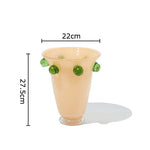 vases verre texturé fleurs bougeoir orange citron bougie tableaux modernes
