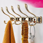 porte serviettes mural doré floral classique crochets salle bain accessoire cuisine vis fixations