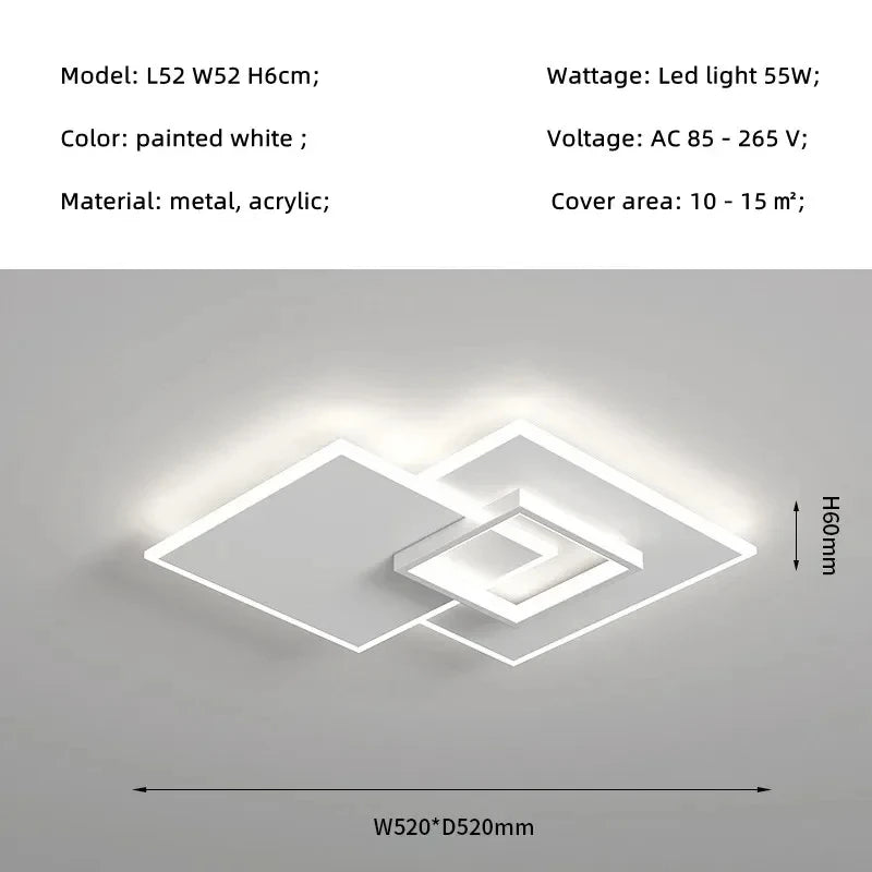 plafonnier led blanc moderne contemporain 42w 52w 45w 55w 103w