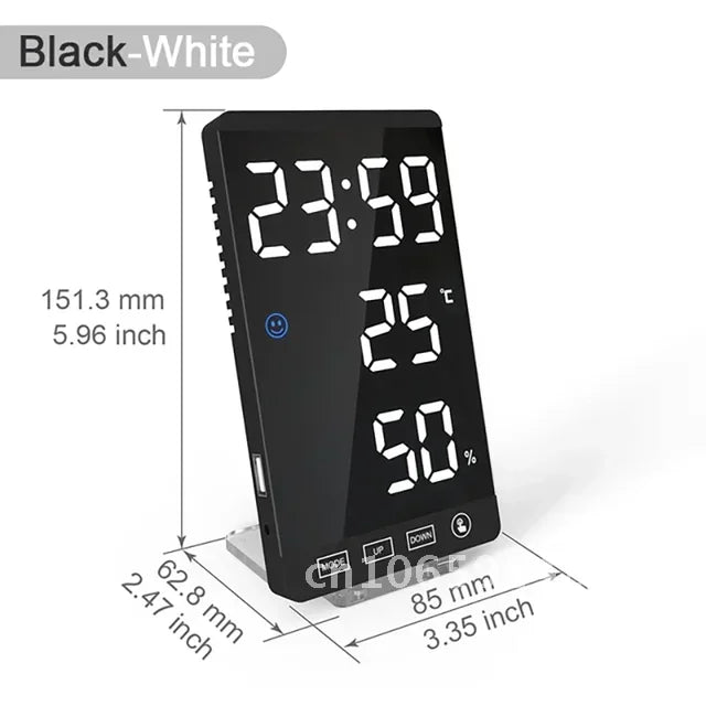 horloge multifonctionnelle or rose moderne radio double alarme projection