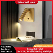 lampe murale led or moderne minimaliste interrupteur noir mat chambre