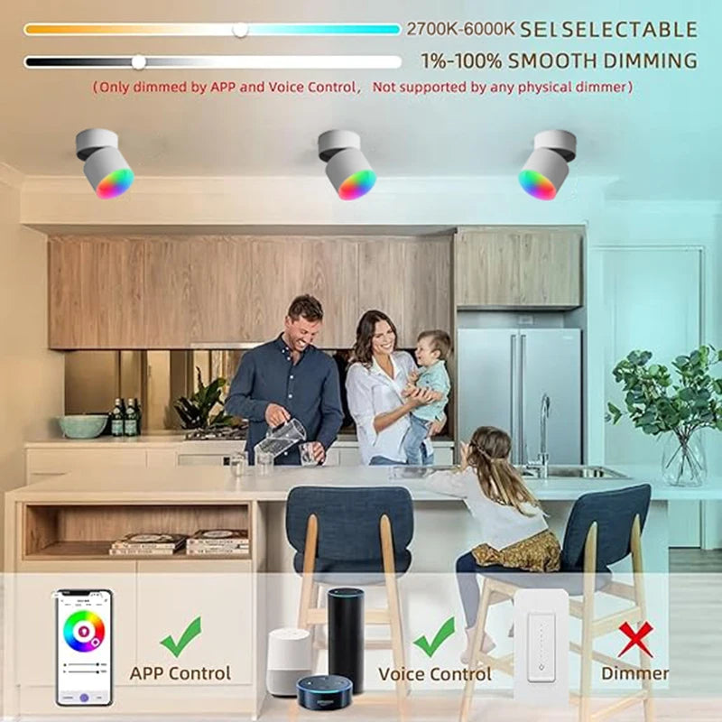 ampoule led spot gris noir réglable 360° moderne 11 15w 90 260v minimaliste