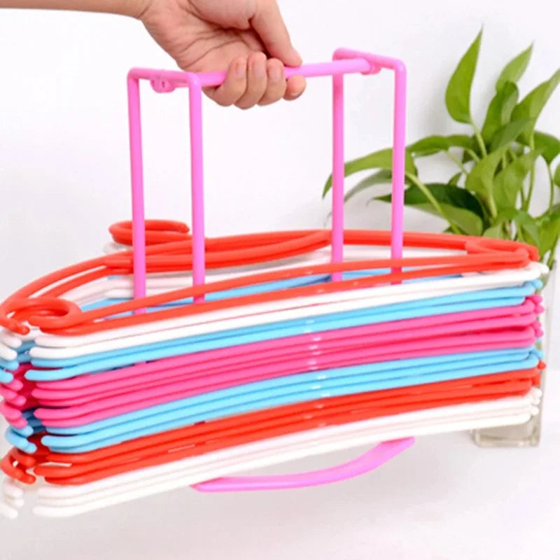 porte cintres empilable cintres plastique rangement moderne multicolore vêtements réutilisable rangement buanderie