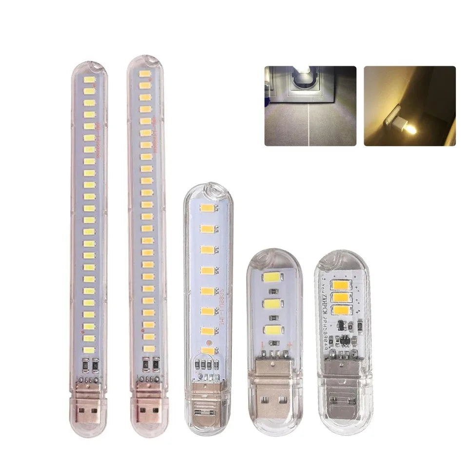 lampe led rechargeable transparente moderne adhésif prise usb 24led 2492000lm rgb veilleuse