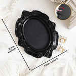 cadres décoratifs noirs ornements baroques classiques adhésifs papier noir brillants intérieurs suspension miroir fixations
