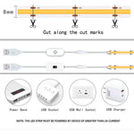 ruban led flexible blanc adhésif 3000k 4000k 6000k moderne minimaliste usb