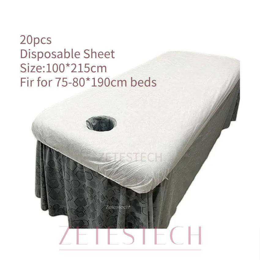 couvre lit jetable blanc texture tissu moderne massage table opacité doux respirant relaxation salon