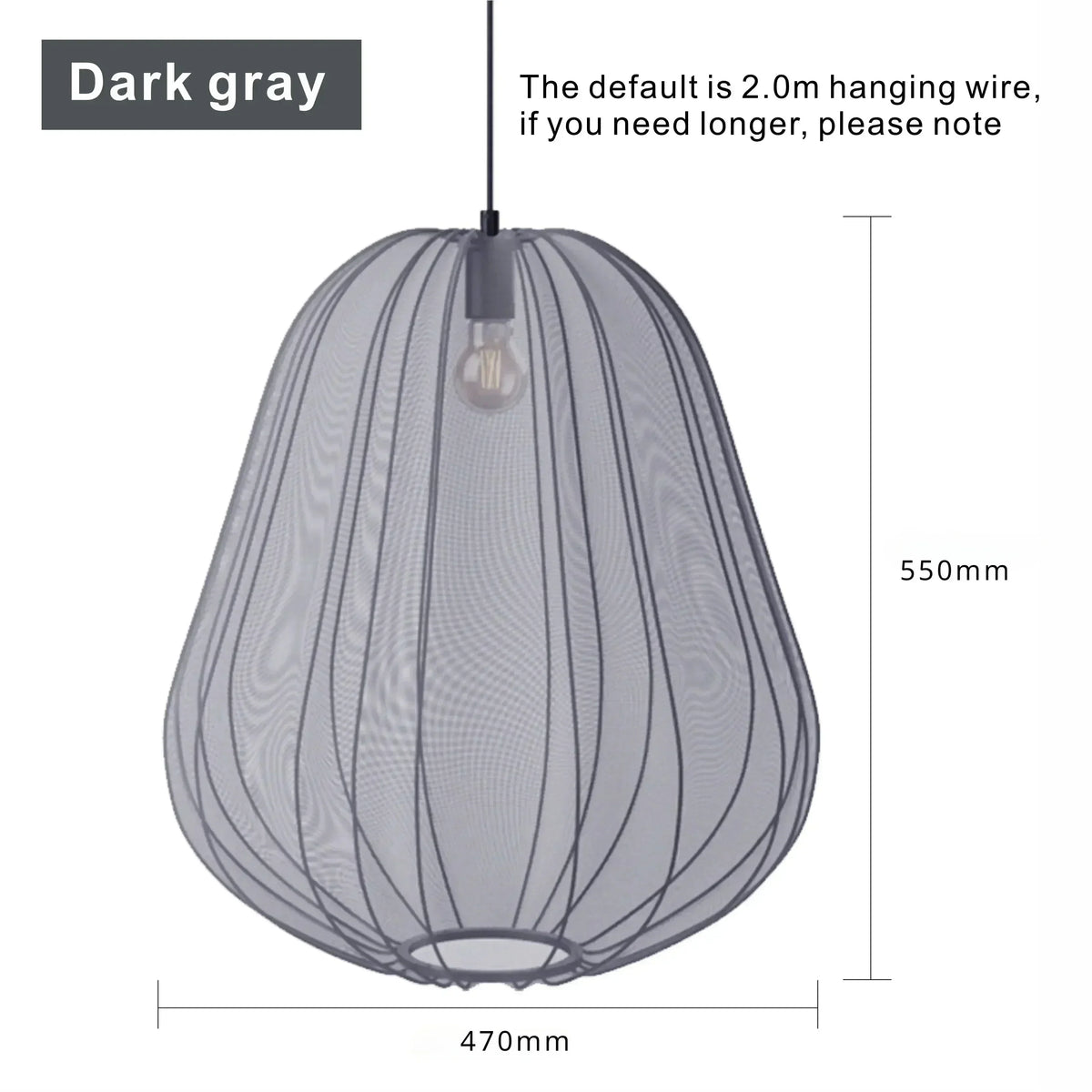 suspension lumineuse moderne blanc crème rayures verticales 300mm 495mm 550mm 470mm