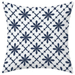 lot housses coussin géométriques bleu marine canapé salon chambre moderne
