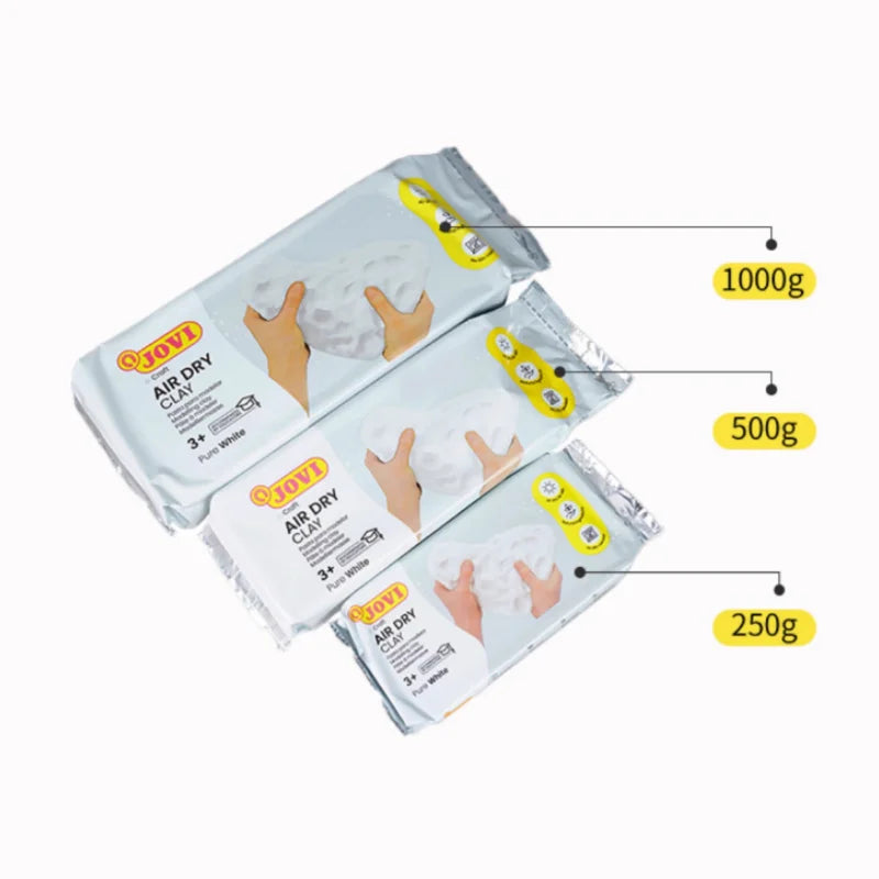 pâte modeler blanche argile air dry clay outils modelage peinture pots couleur figurines animaux