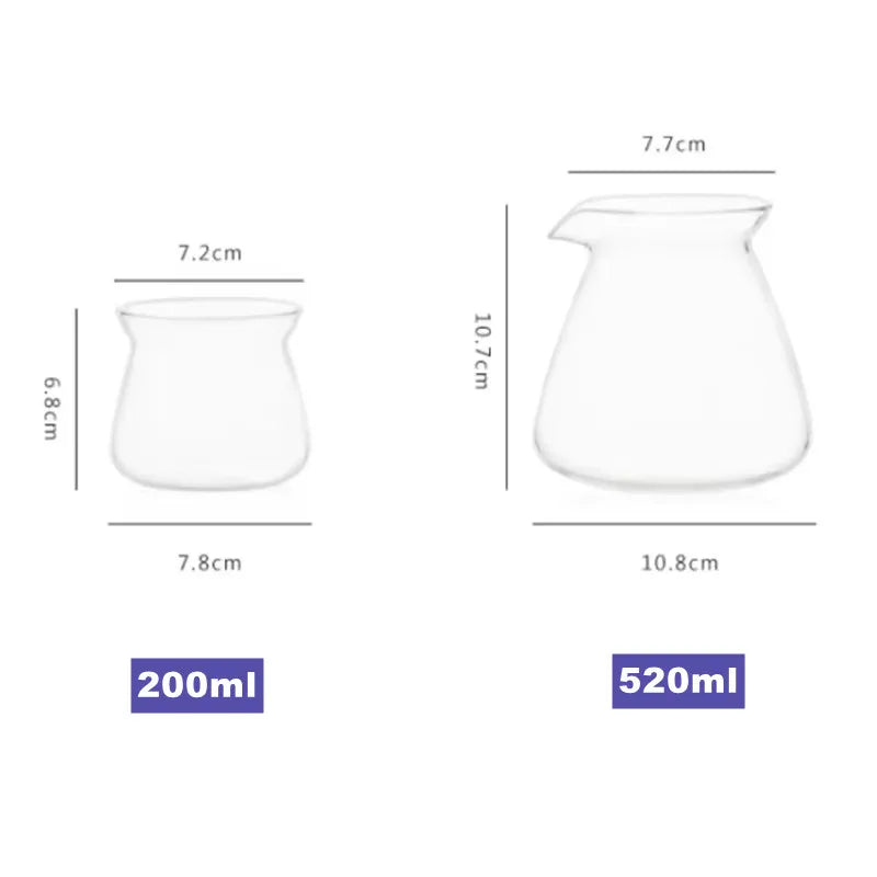 ensemble verres transparents moderne 520ml 275ml plateau bois sucre cubes