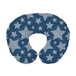 coussin bébé housse coton bleu motifs floraux animaux moderne doux floral abstrait