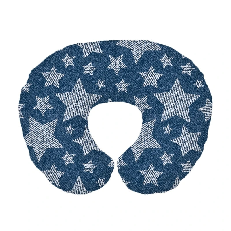 coussin bébé housse coton bleu motifs floraux animaux moderne doux floral abstrait